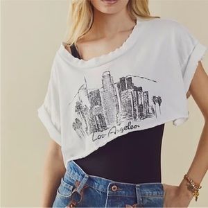 Free People X Vintage Souls Destination Extreme Los Angeles Crop Top